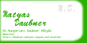 matyas daubner business card