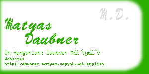 matyas daubner business card